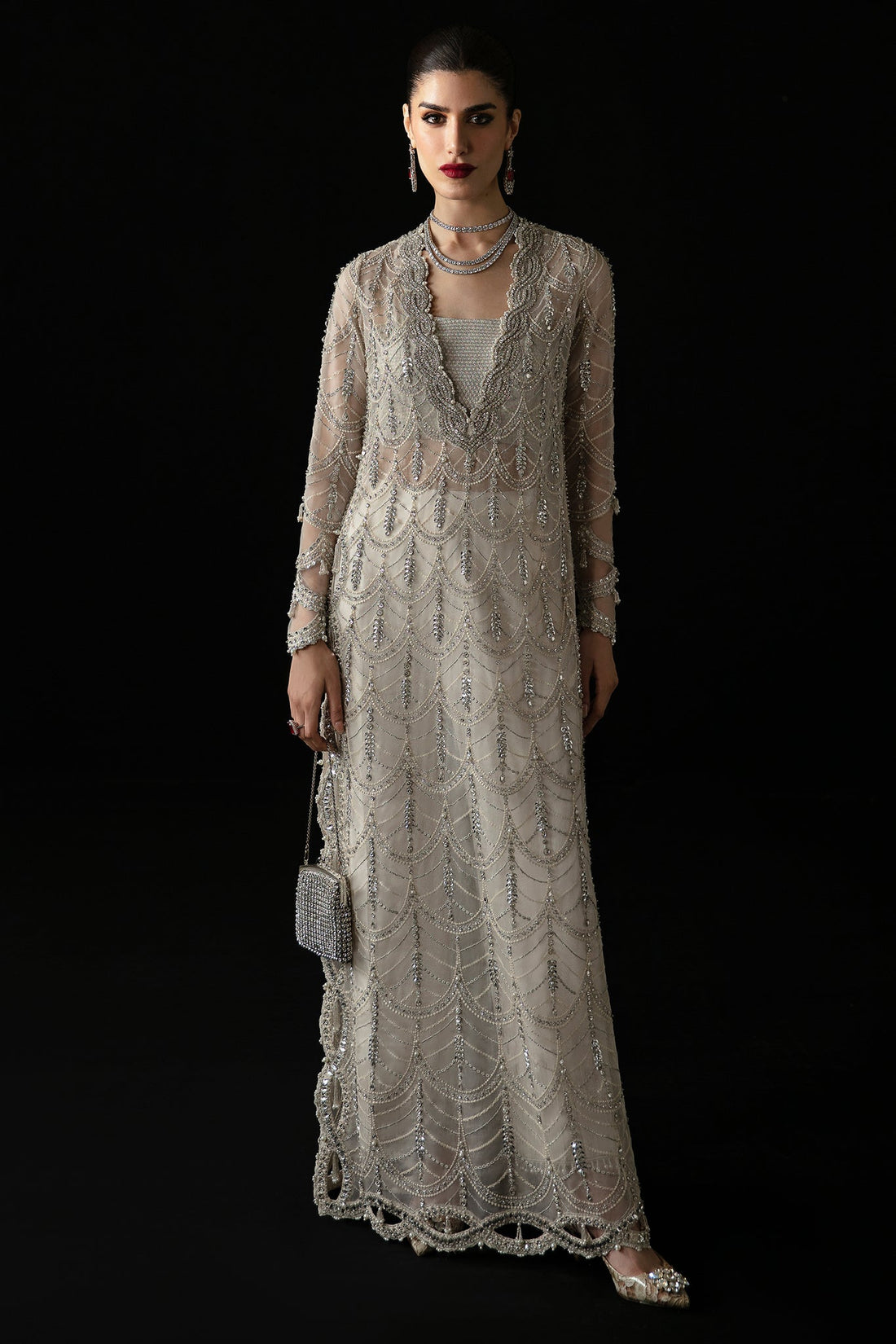 Elan | Pret Crepusule | LUMIÃRE DE NEIG (EP-21302) - by - Libasekhas UK - Registered Vendor of : Elan - 100% Original Designer Dresss