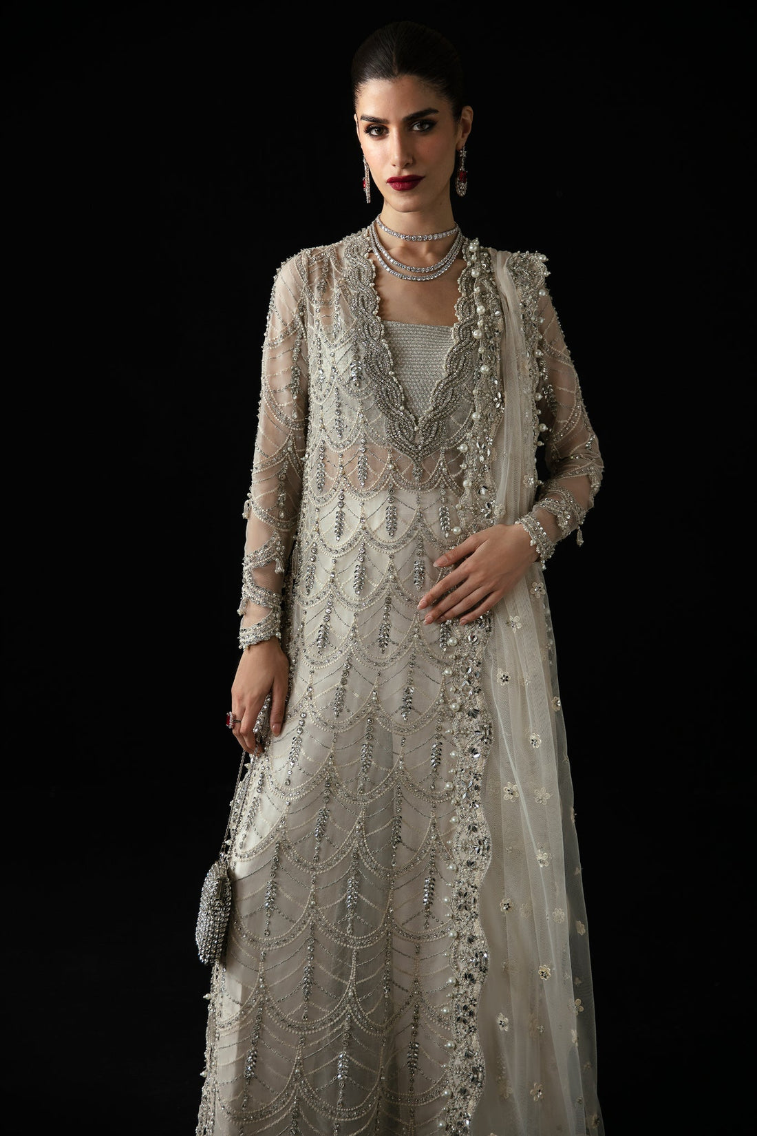 Elan | Pret Crepusule | LUMIÃRE DE NEIG (EP-21302) - by - Libasekhas UK - Registered Vendor of : Elan - 100% Original Designer Dresss