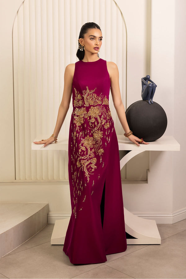 Erum Khan | Elan Formals |Mulberry Gold - by Libasekhas UK - Registered Vendor of : Erum Khan - 100% Original Designer Dress