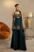 Erum Khan | Elan Formals | Emerald Noir - by Libasekhas UK - Registered Vendor of : Erum Khan - 100% Original Designer Dress