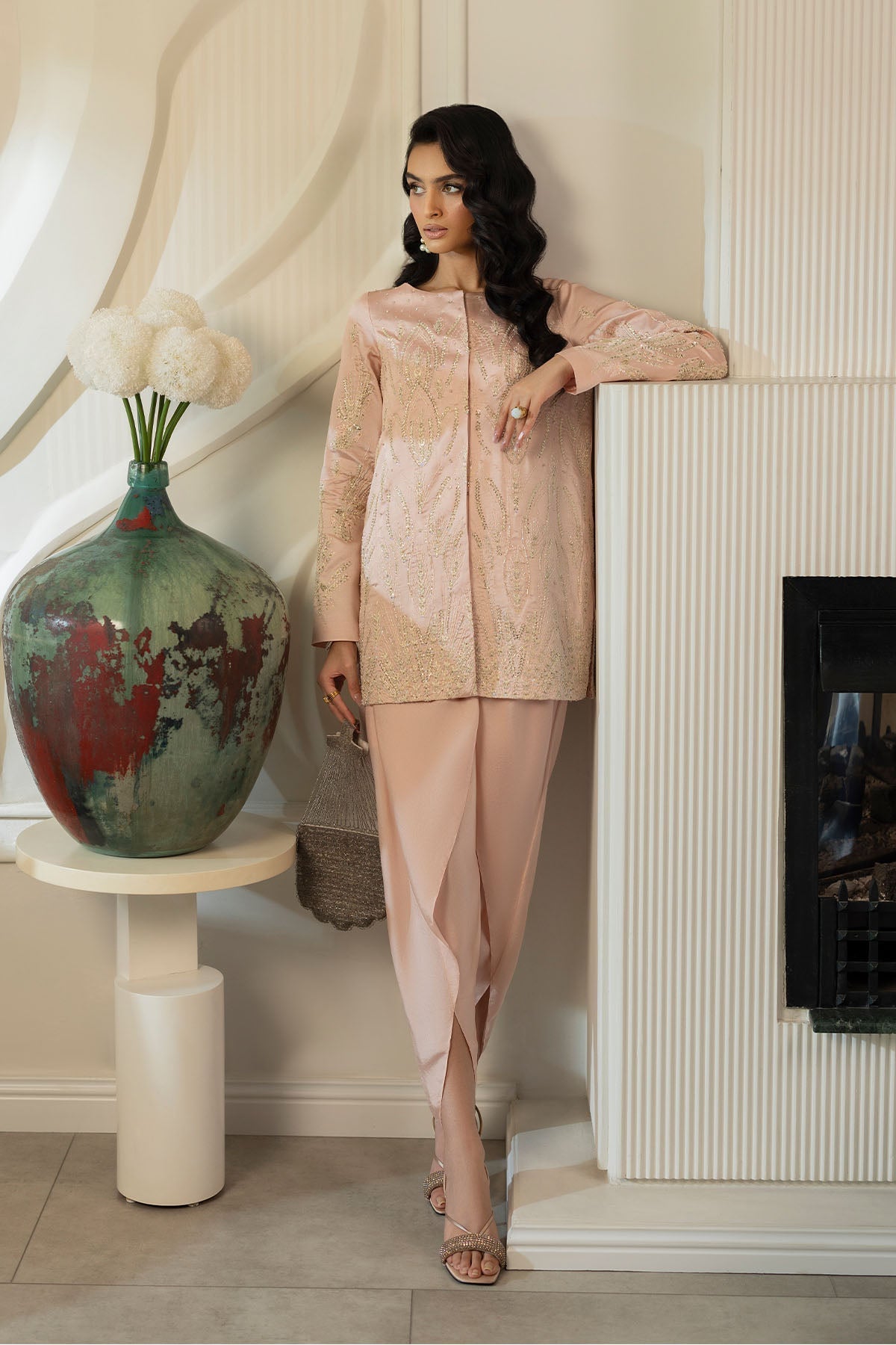 Erum Khan | Elan Formals |Blush haze - by Libasekhas UK - Registered Vendor of : Erum Khan - 100% Original Designer Dress