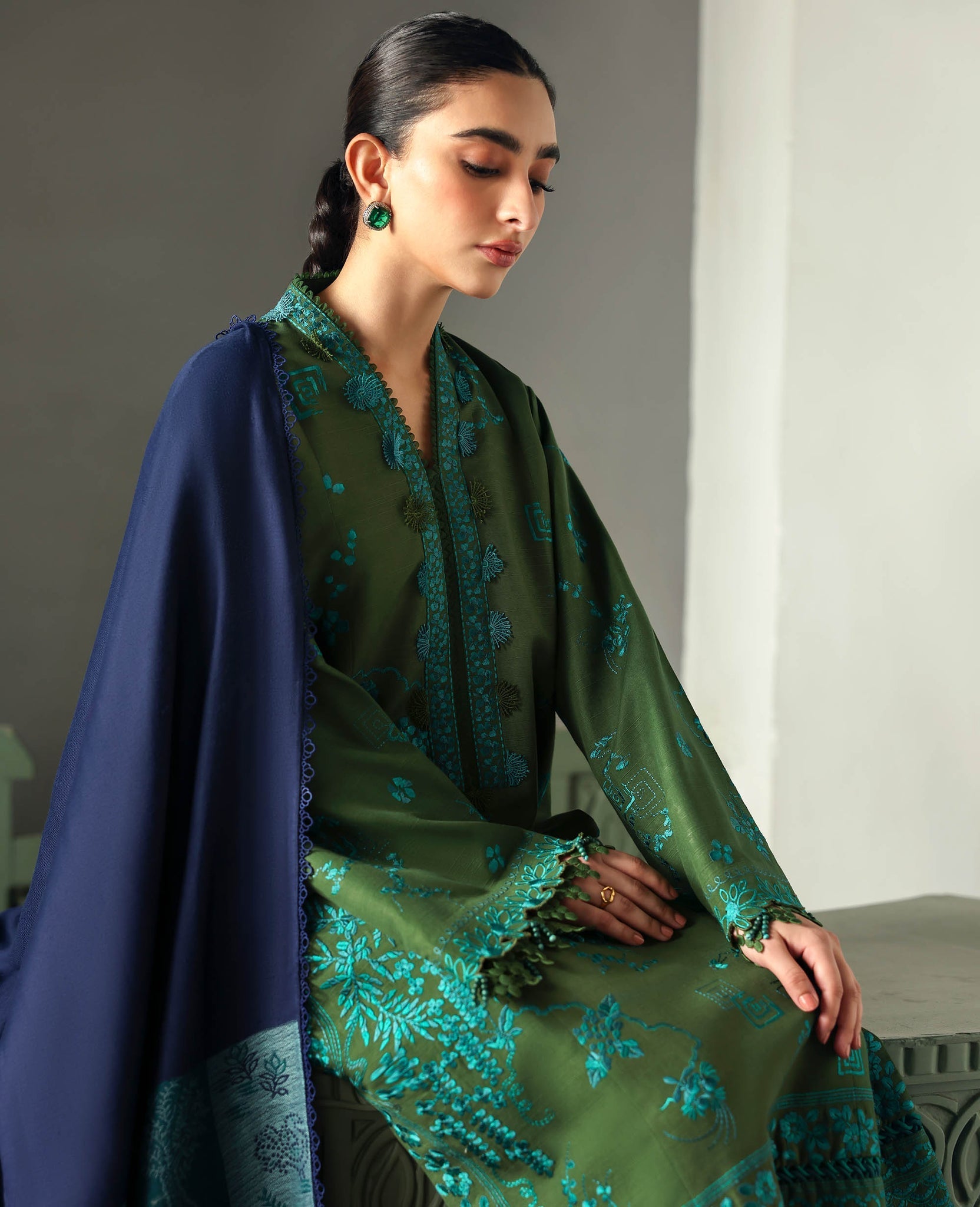 Republic Womenswear | Amaris Luxury Shawl 25 | Elysia - by Libasekhas UK - Registered Vendor of : Republic Womenswear - 100% Original Designer Dress