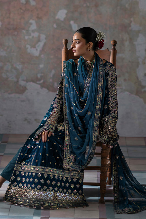 Emaan Adeel | Saanjh Velvet Collection 24 |  Meher - by - Libasekhas UK - Registered Vendor of : Emaan Adeel - 100% Original Designer Dresss