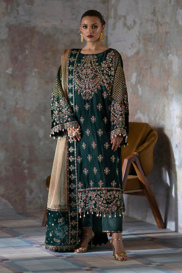 Emaan Adeel | Saanjh Velvet Collection 24 | Nisha - by - Libasekhas UK - Registered Vendor of : Emaan Adeel - 100% Original Designer Dresss