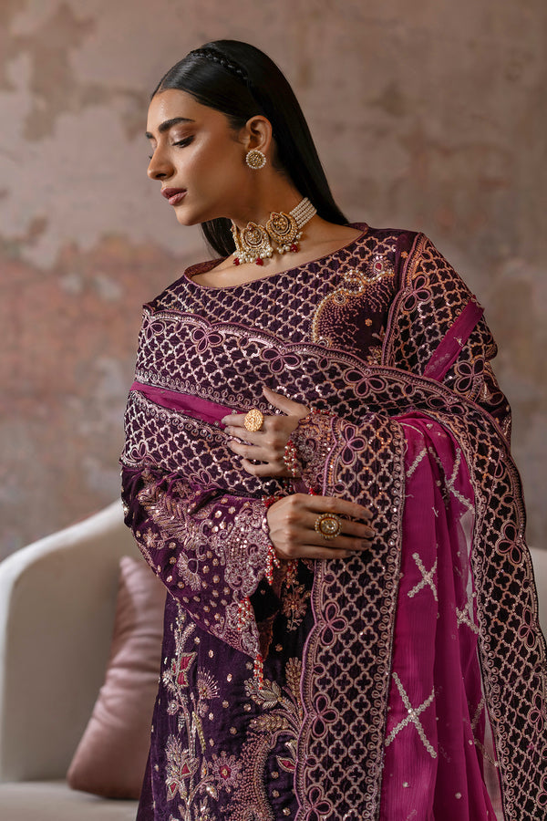 Emaan Adeel | Saanjh Velvet Collection 24 |  Anika - by - Libasekhas UK - Registered Vendor of : Emaan Adeel - 100% Original Designer Dresss