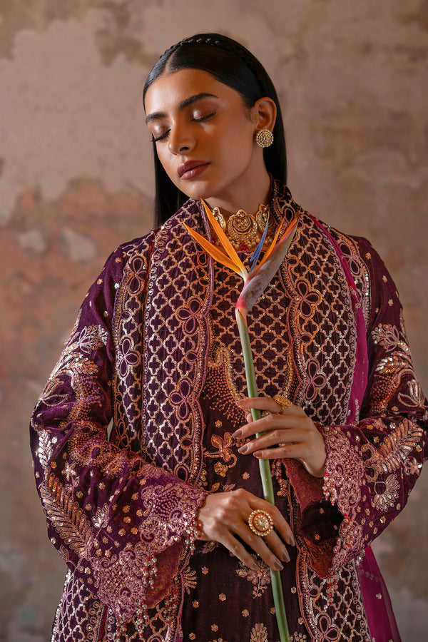 Emaan Adeel | Saanjh Velvet Collection 24 |  Anika - by - Libasekhas UK - Registered Vendor of : Emaan Adeel - 100% Original Designer Dresss