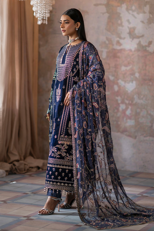Emaan Adeel | Saanjh Velvet Collection 24 | Roshni - by - Libasekhas UK - Registered Vendor of : Emaan Adeel - 100% Original Designer Dresss