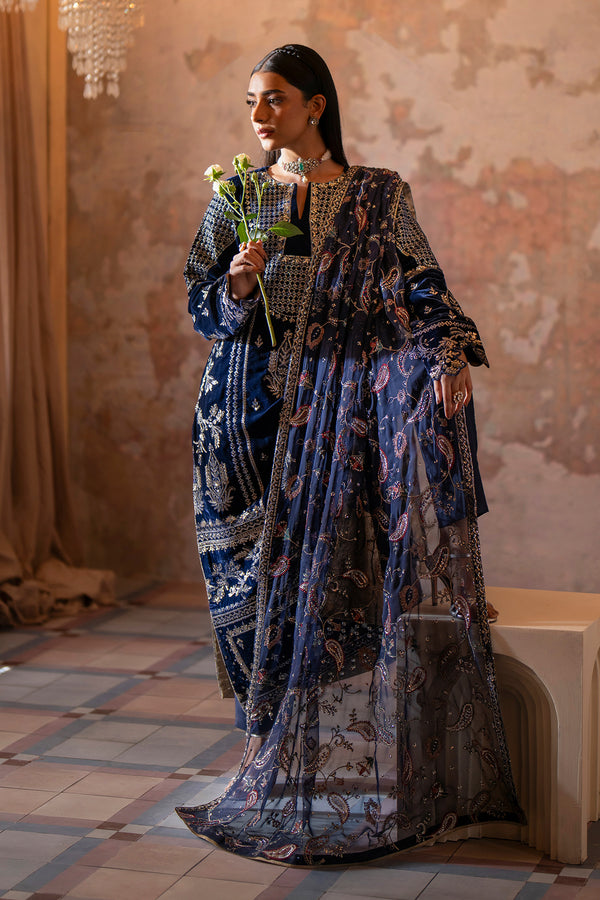 Emaan Adeel | Saanjh Velvet Collection 24 | Roshni - by - Libasekhas UK - Registered Vendor of : Emaan Adeel - 100% Original Designer Dresss