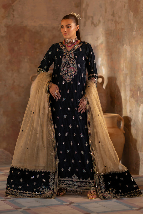 Emaan Adeel | Saanjh Velvet Collection 24 |  Ishaan - by - Libasekhas UK - Registered Vendor of : Emaan Adeel - 100% Original Designer Dresss