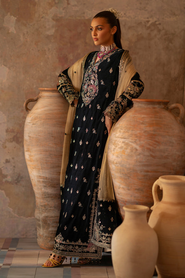 Emaan Adeel | Saanjh Velvet Collection 24 |  Ishaan - by - Libasekhas UK - Registered Vendor of : Emaan Adeel - 100% Original Designer Dresss