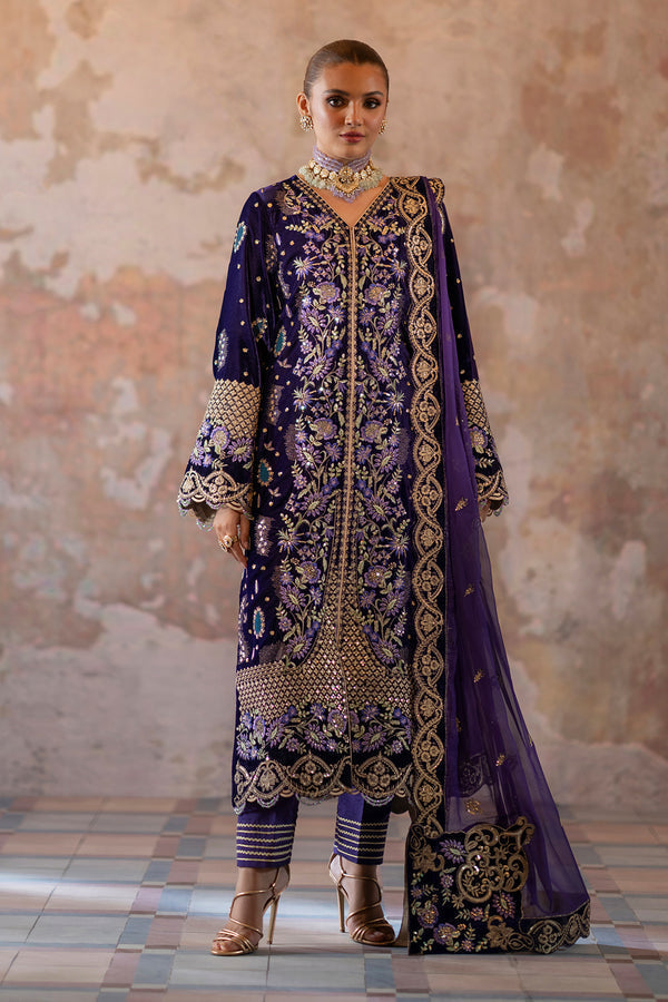 Emaan Adeel | Saanjh Velvet Collection 24 |  Aroosh - by - Libasekhas UK - Registered Vendor of : Emaan Adeel - 100% Original Designer Dresss