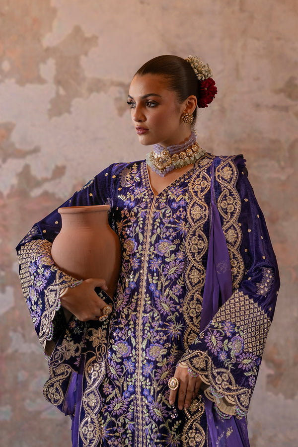 Emaan Adeel | Saanjh Velvet Collection 24 |  Aroosh - by - Libasekhas UK - Registered Vendor of : Emaan Adeel - 100% Original Designer Dresss