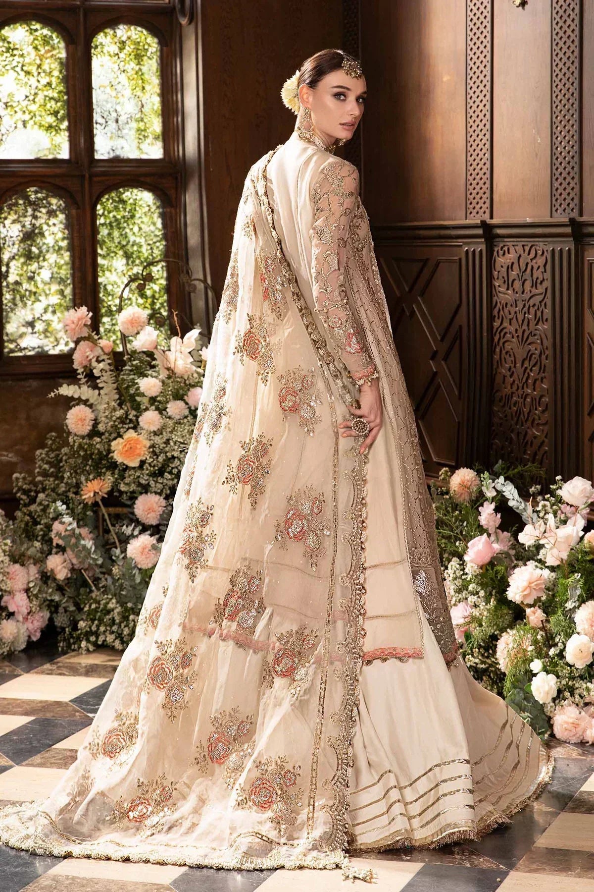 Maria B | Mbroidered Fabrics 2024 | BD-2805 - by - Libasekhas UK - Registered Vendor of : Maria B - 100% Original Designer Dresss
