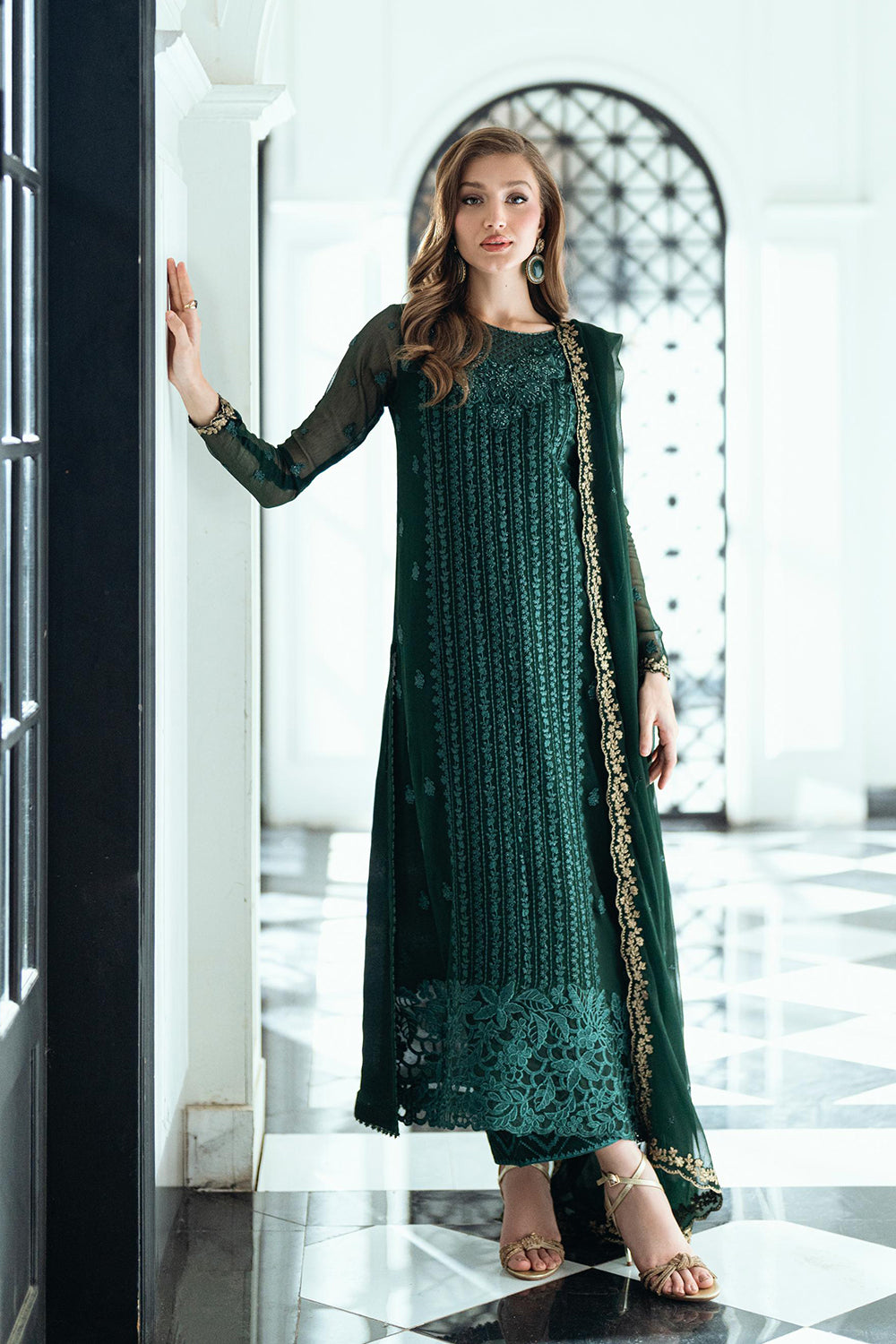 Azure | Ensembles | Emerald Whisper - by Libasekhas UK - Registered Vendor of : Azure - 100% Original Designer Dress