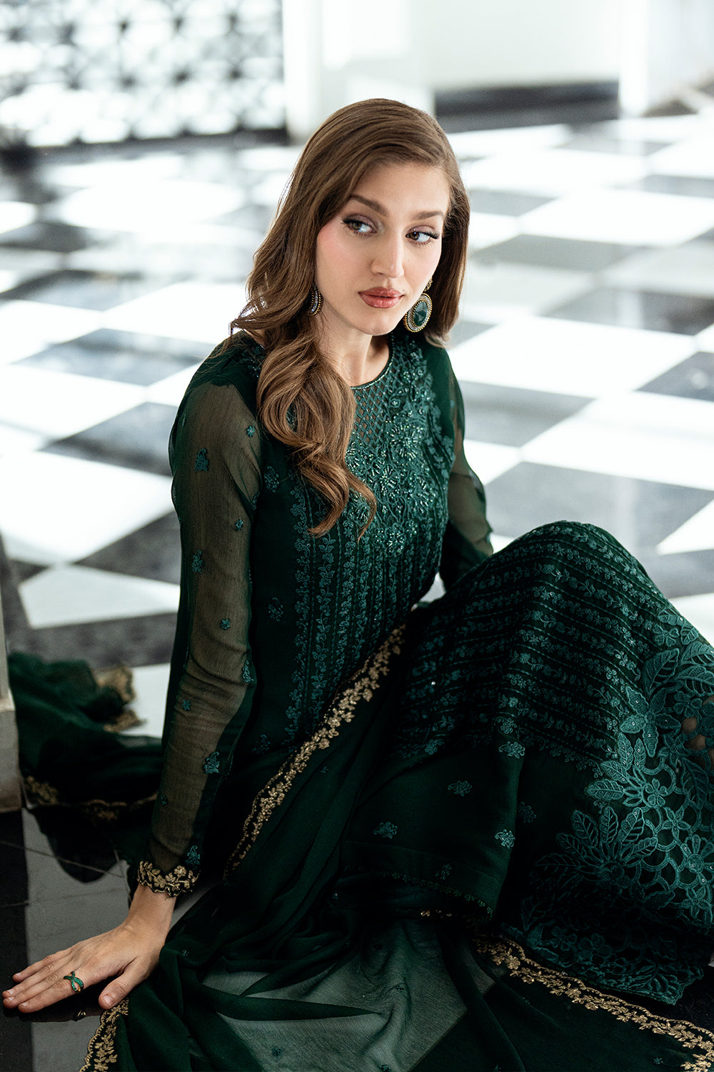 Azure | Ensembles | Emerald Whisper - by Libasekhas UK - Registered Vendor of : Azure - 100% Original Designer Dress