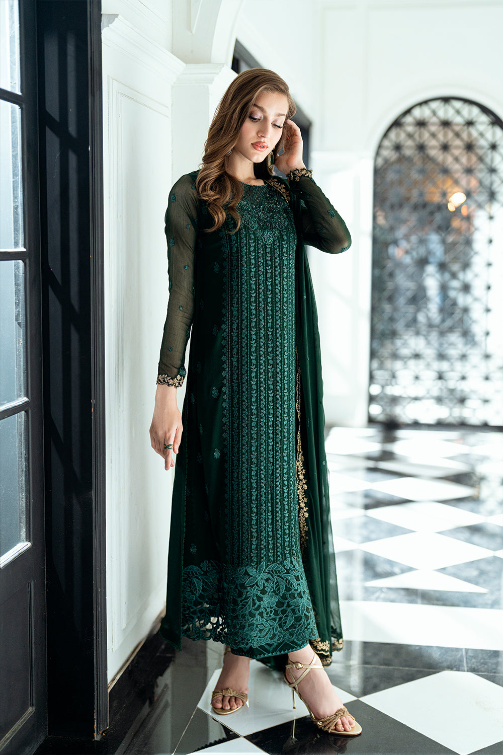Azure | Ensembles | Emerald Whisper - by Libasekhas UK - Registered Vendor of : Azure - 100% Original Designer Dress