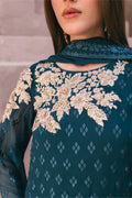 Azure | Embroidered Ensembles 3 Pcs | Emerald Bloom - Libasekhas
