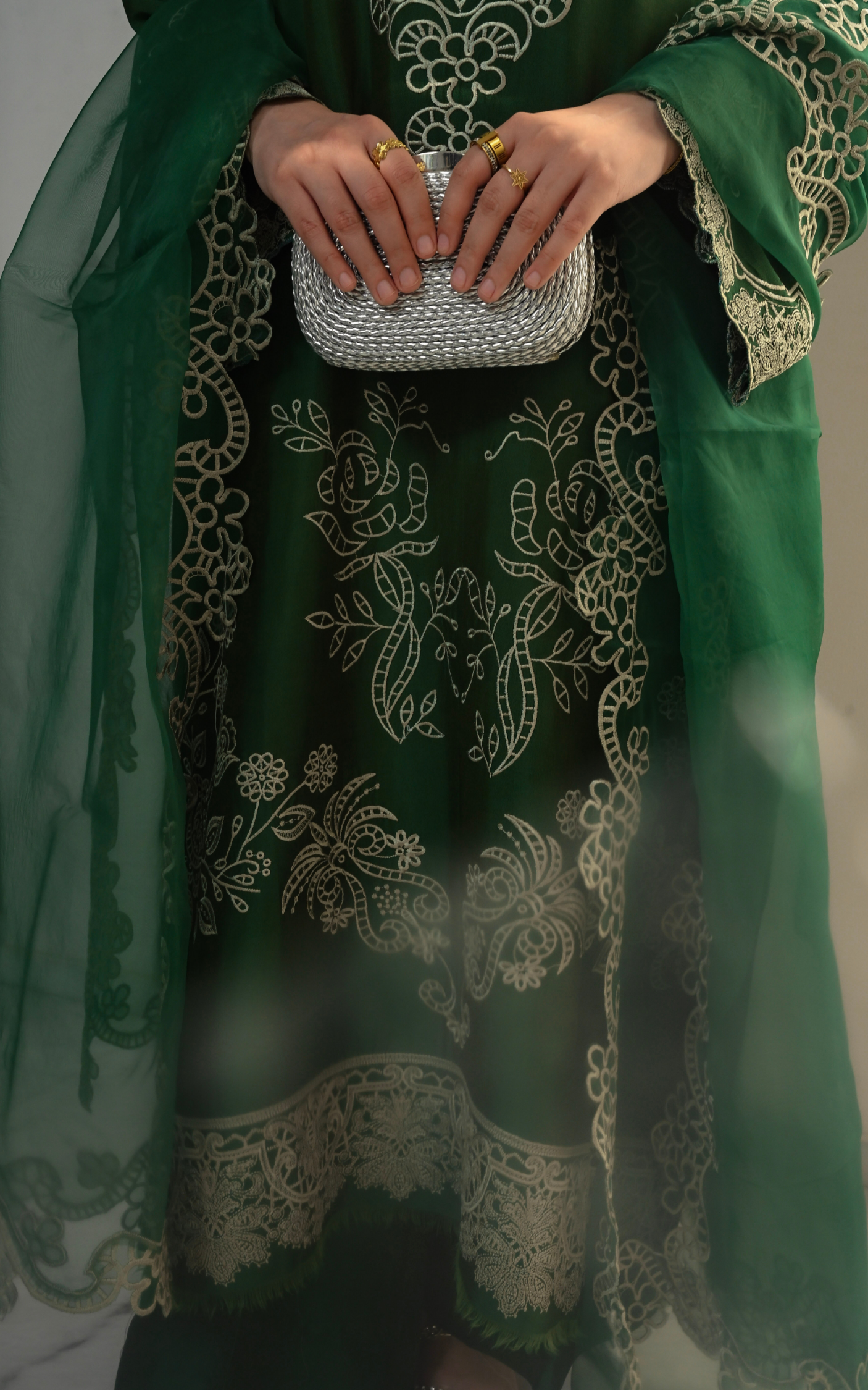 Asifa and Nabeel | Silk Edit 26 | Emerald Hues - by Libasekhas UK - Registered Vendor of : Asifa and Nabeel - 100% Original Designer Dress