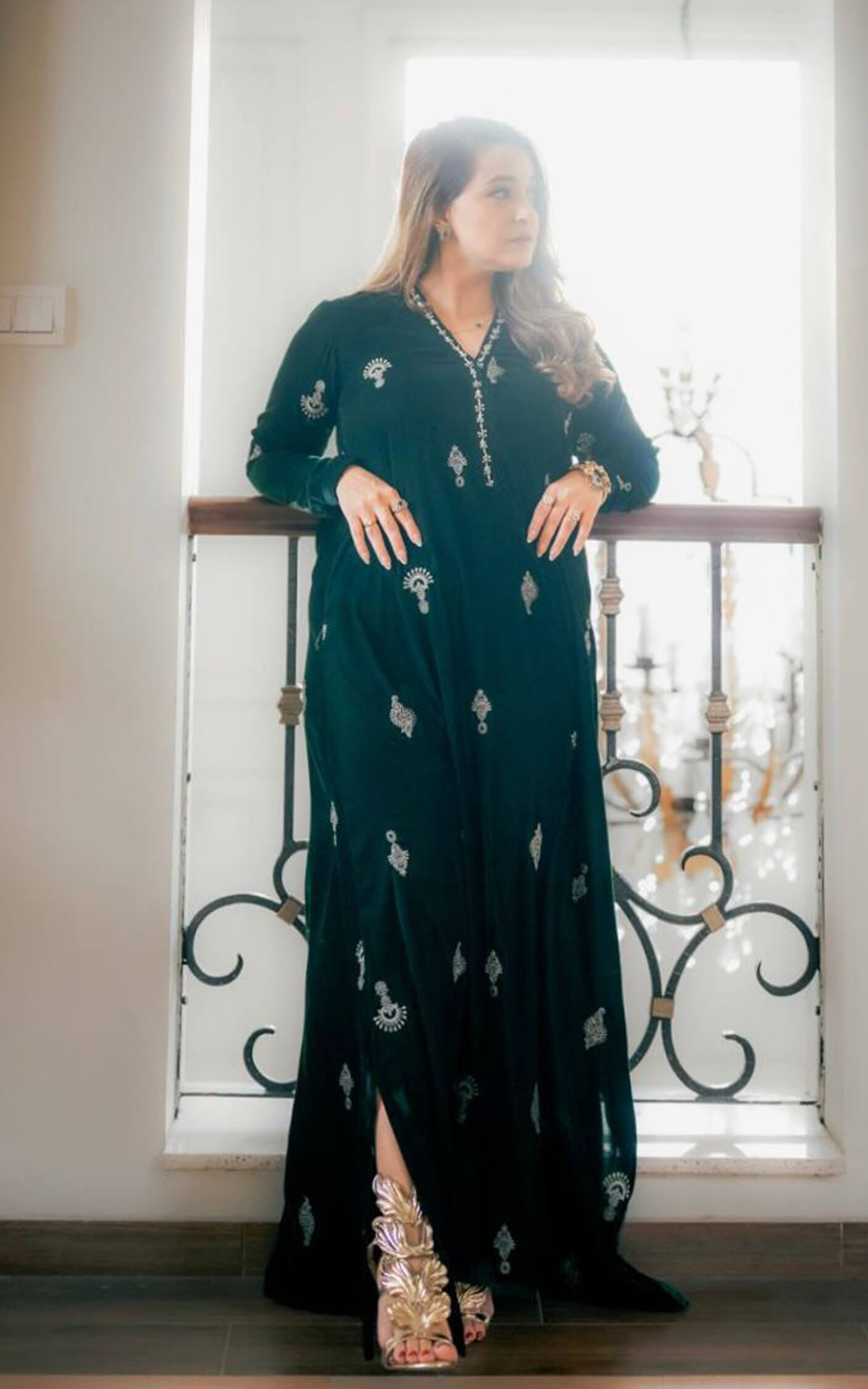 Asifa and Nabeel | Zephyr Formals | Emerald Royale Kaftan - by Libasekhas UK - Registered Vendor of : Asifa and Nabeel - 100% Original Designer Dress