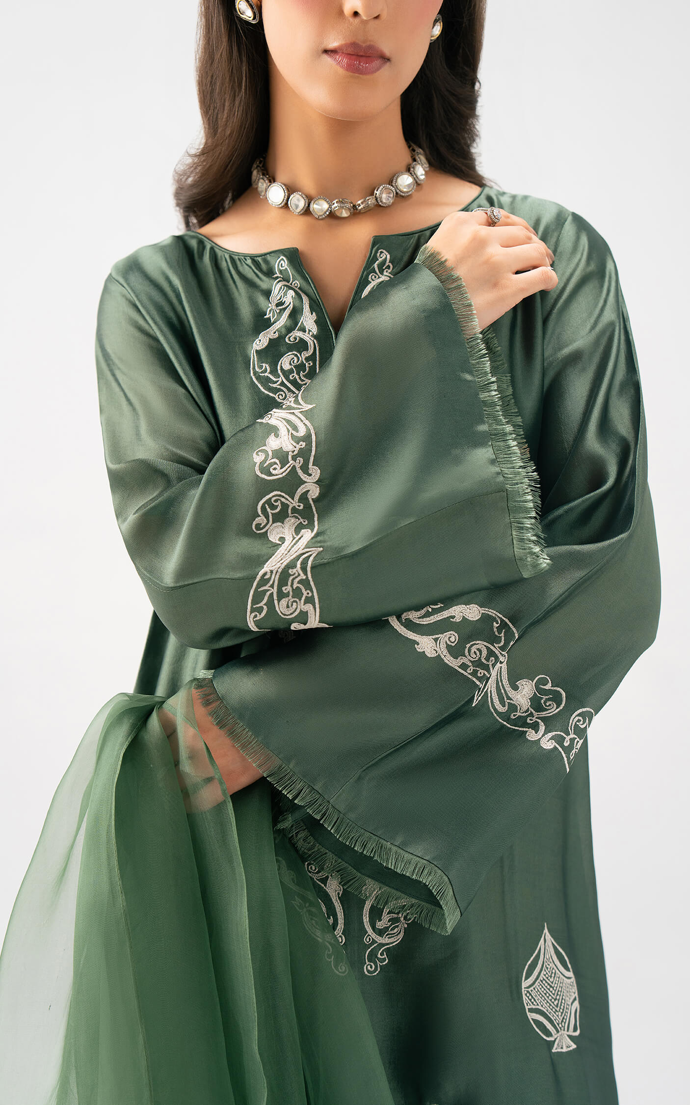 Asifa and Nabeel | Celevara Luxe | Emerald Veil - by Libasekhas UK - Registered Vendor of : Asifa and Nabeel - 100% Original Designer Dress