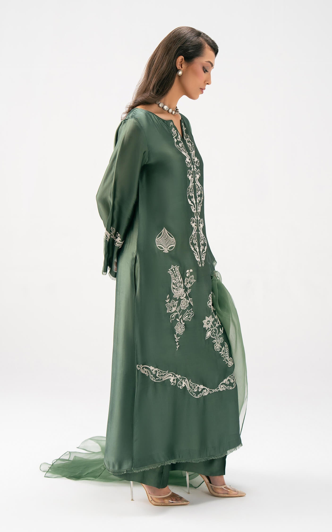 Asifa and Nabeel | Celevara Luxe | Emerald Veil - by Libasekhas UK - Registered Vendor of : Asifa and Nabeel - 100% Original Designer Dress