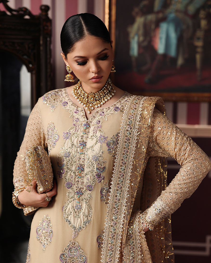 Roheenaz | Royale Eternel Chiffon Edit | Empress Glow - by Libasekhas UK - Registered Vendor of : Roheenaz - 100% Original Designer Dress