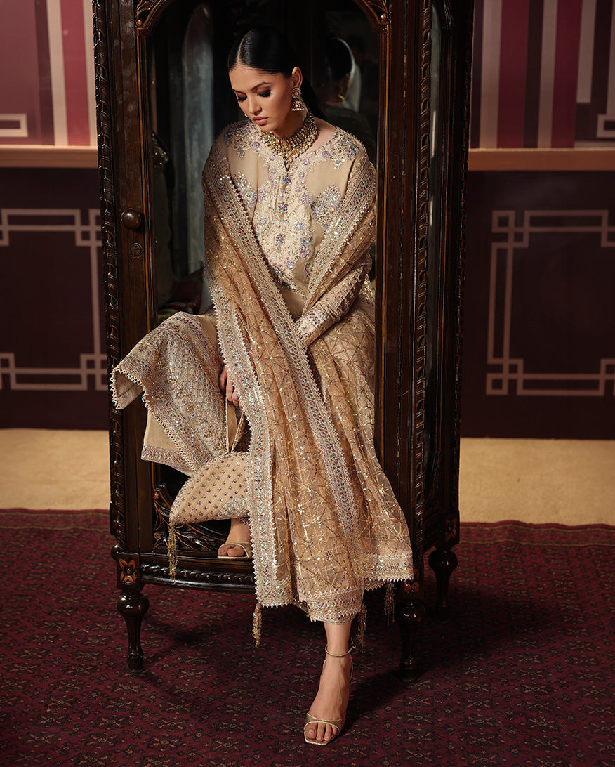 Roheenaz | Royale Eternel Chiffon Edit | Empress Glow - by Libasekhas UK - Registered Vendor of : Roheenaz - 100% Original Designer Dress