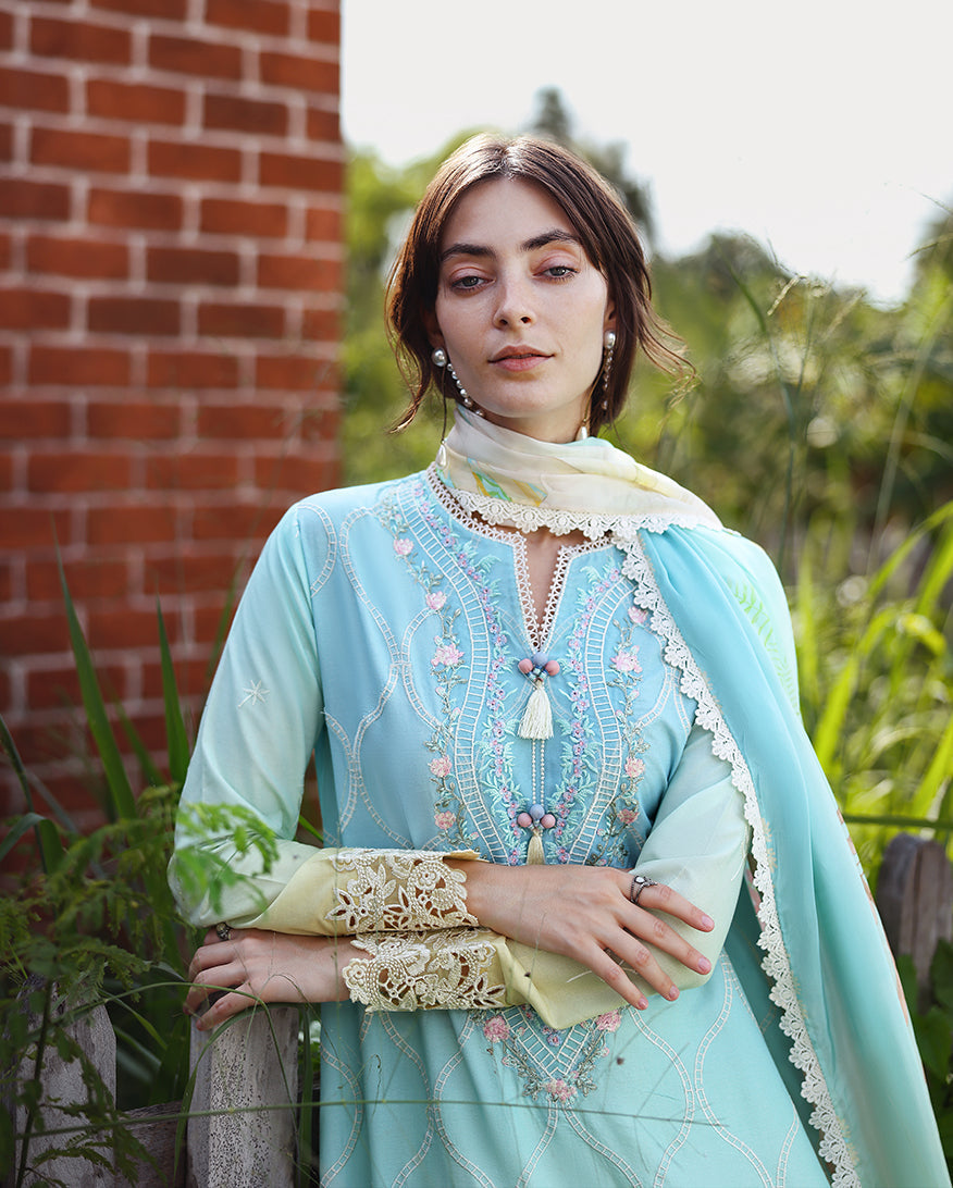 Mushq | Solace Ombre Chikankari | Ethereal Pause - by Libasekhas - Registered Vendor of : Mushq - 100% Original Designer Dress