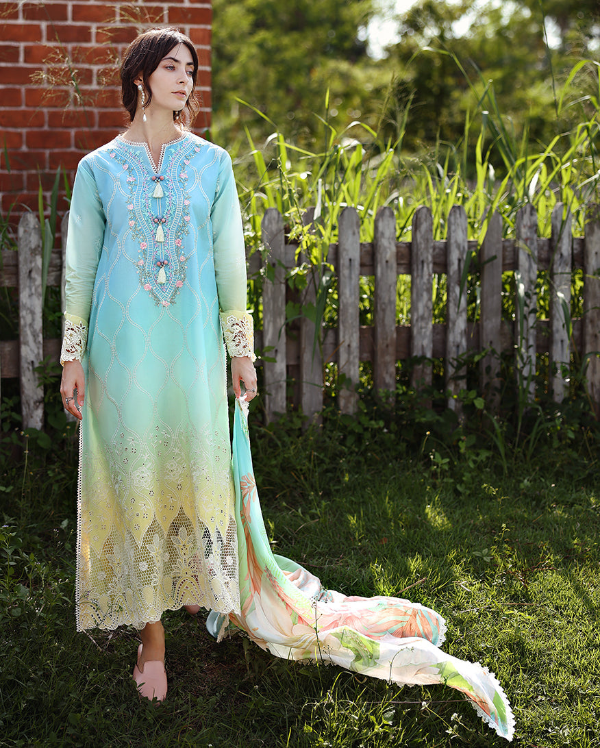 Mushq | Solace Ombre Chikankari | Ethereal Pause - by Libasekhas - Registered Vendor of : Mushq - 100% Original Designer Dress
