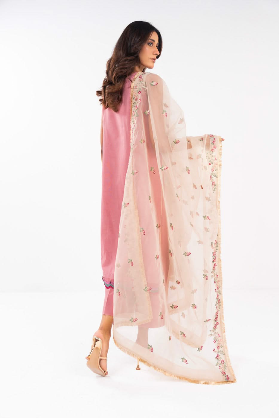 AlKaram | Festive Summer 25 | FC-11E-25-Dusty Pink - by - Libasekhas UK - Registered Vendor of : Alkaram - 100% Original Designer Dresss