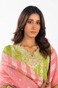 AlKaram | Festive Summer 25 | FC-12E-25-Lime Green - by - Libasekhas UK - Registered Vendor of : Alkaram - 100% Original Designer Dresss