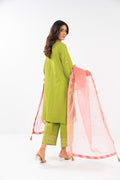 AlKaram | Festive Summer 25 | FC-12E-25-Lime Green - by - Libasekhas UK - Registered Vendor of : Alkaram - 100% Original Designer Dresss