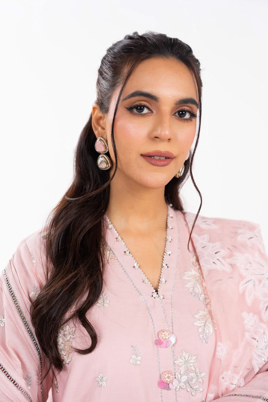 AlKaram | Festive Summer 25 | FC-13F-25-Baby Pink - by - Libasekhas UK - Registered Vendor of : Alkaram - 100% Original Designer Dresss