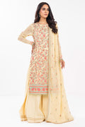 AlKaram | Festive Summer 25 | FC-21I-25-Yellow - by - Libasekhas UK - Registered Vendor of : Alkaram - 100% Original Designer Dresss