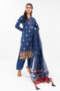 AlKaram | Festive Summer 25 | FC-2A-25-Dark Blue - by - Libasekhas UK - Registered Vendor of : Alkaram - 100% Original Designer Dresss