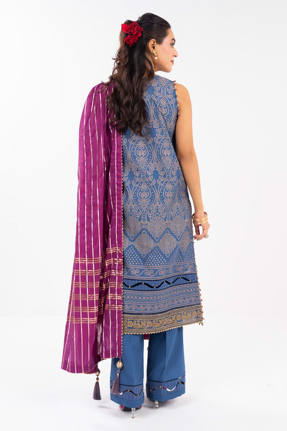 AlKaram | Festive Summer 25 | FC-34N-25-Persian Blue - by - Libasekhas UK - Registered Vendor of : Alkaram - 100% Original Designer Dresss