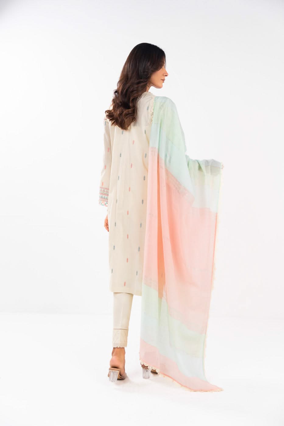AlKaram | Festive Summer 25 | FC-3A-25-Cream - by - Libasekhas UK - Registered Vendor of : Alkaram - 100% Original Designer Dresss