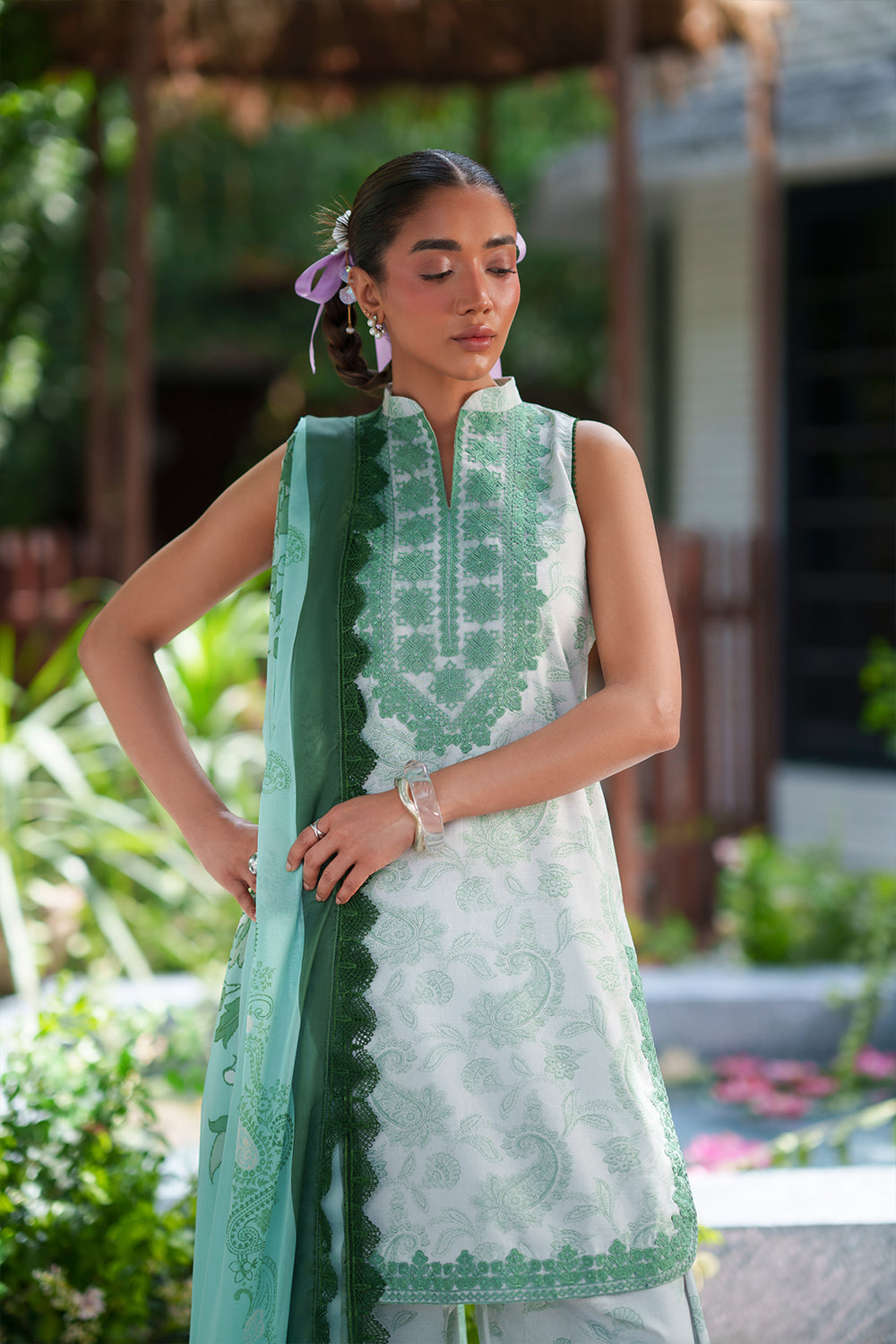 Saira Rizwan | Laanem SS 26 | ZAREEN-B-SRL26-06 - by Libasekhas UK - Registered Vendor of : Saira Rizwan - 100% Original Designer Dress