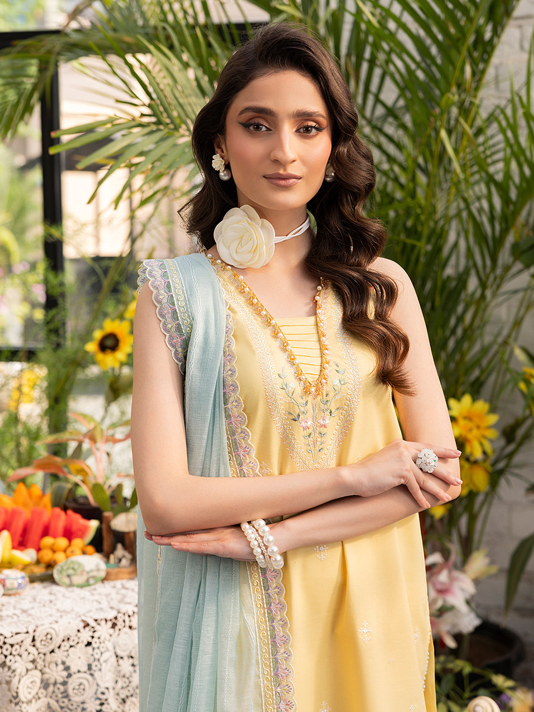 Izel | Meadow Muse Embroidered Lawn 25 | FLEURIS - by - Libasekhas UK - Registered Vendor of : Izel - 100% Original Designer Dresss