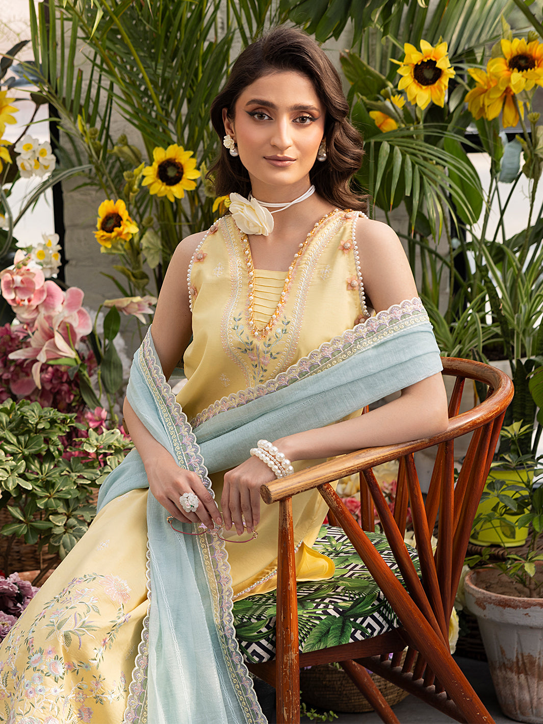 Izel | Meadow Muse Embroidered Lawn 25 | FLEURIS - by - Libasekhas UK - Registered Vendor of : Izel - 100% Original Designer Dresss