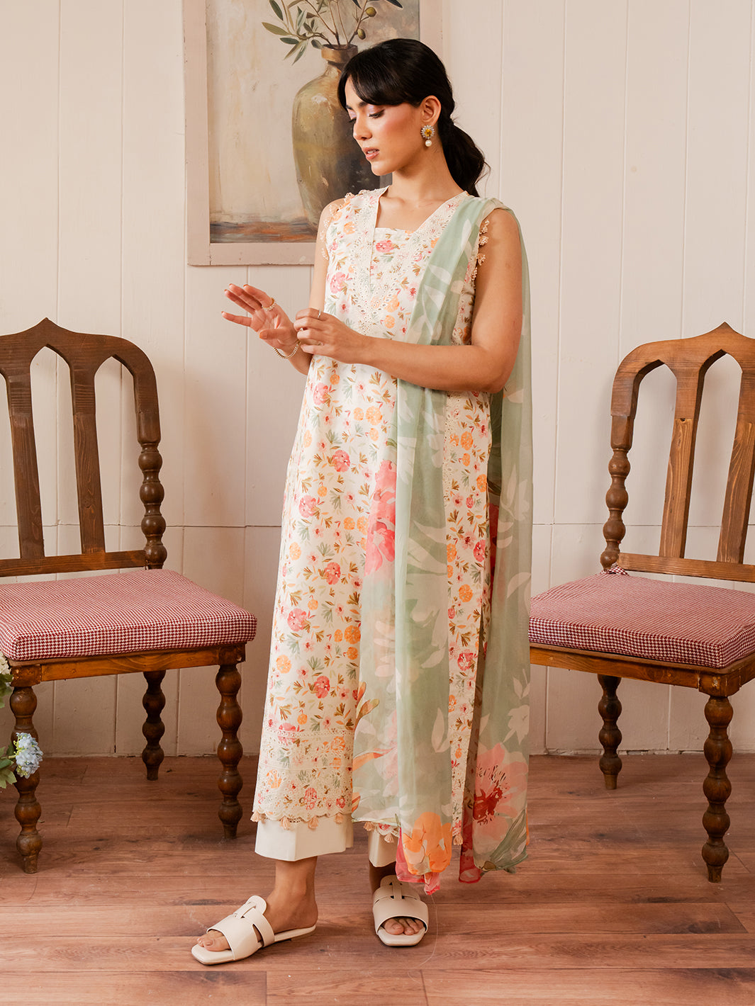 Izel | Oh Spring Lawn 25 | FLORA (B) - by - Libasekhas UK - Registered Vendor of : Izel - 100% Original Designer Dresss