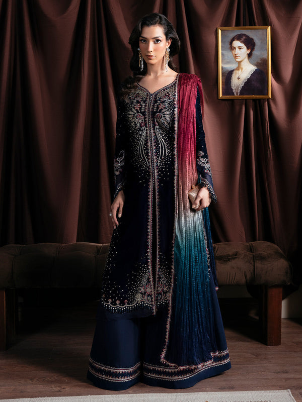 Faiza Faisal | Solene Luxury Velvets | ECLAT - by Libasekhas UK - Registered Vendor of : Faiza Faisal - 100% Original Designer Dress