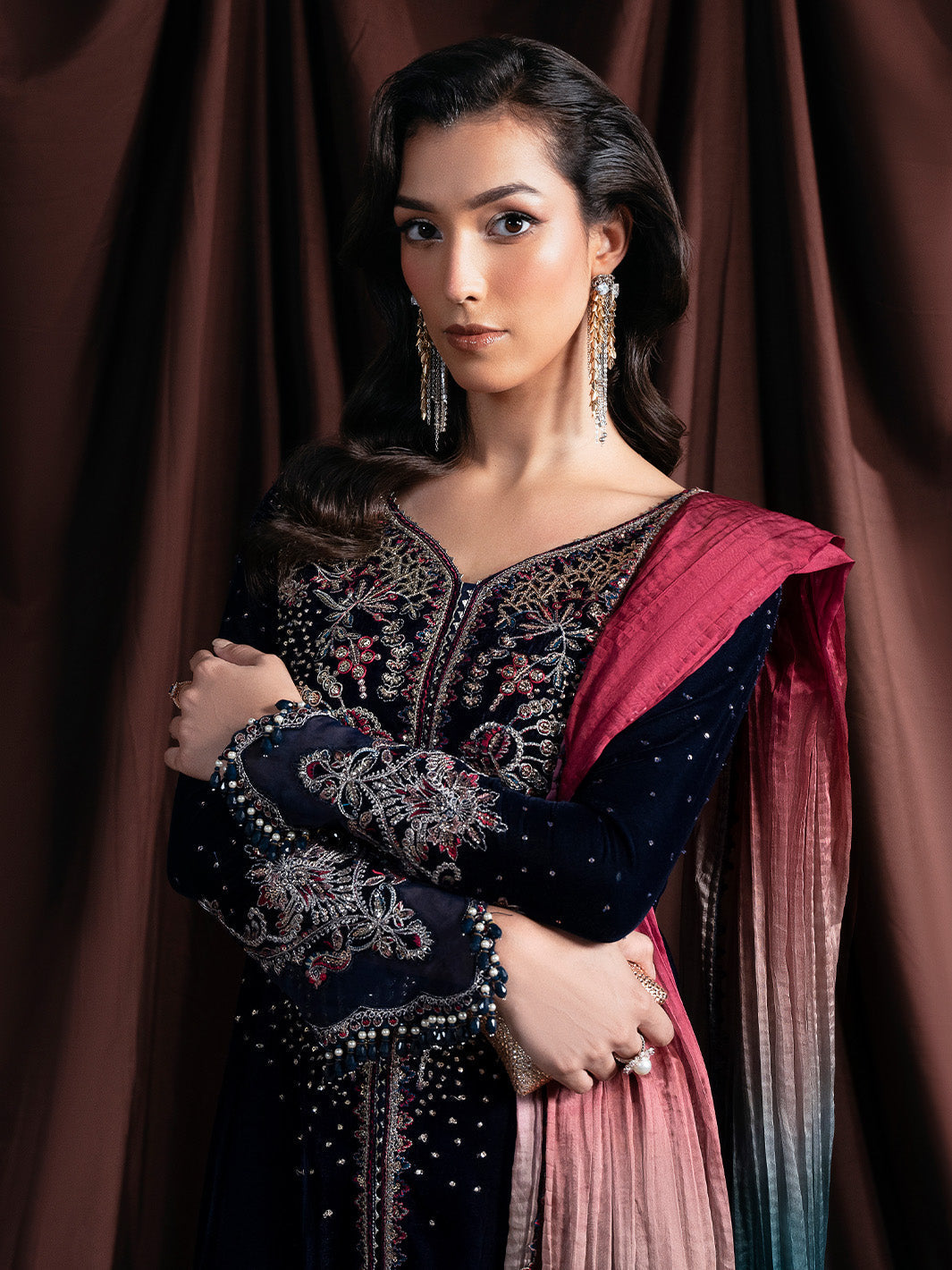 Faiza Faisal | Solene Luxury Velvets | ECLAT - by Libasekhas UK - Registered Vendor of : Faiza Faisal - 100% Original Designer Dress