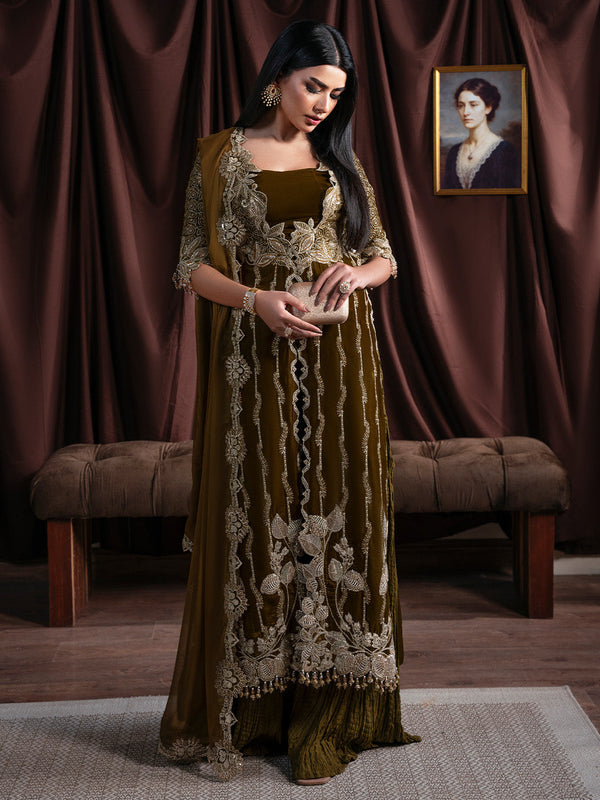 Faiza Faisal | Solene Luxury Velvets | EVANIA - by Libasekhas UK - Registered Vendor of : Faiza Faisal - 100% Original Designer Dress