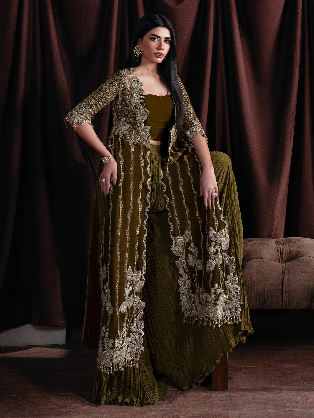 Faiza Faisal | Solene Luxury Velvets | EVANIA - by Libasekhas UK - Registered Vendor of : Faiza Faisal - 100% Original Designer Dress