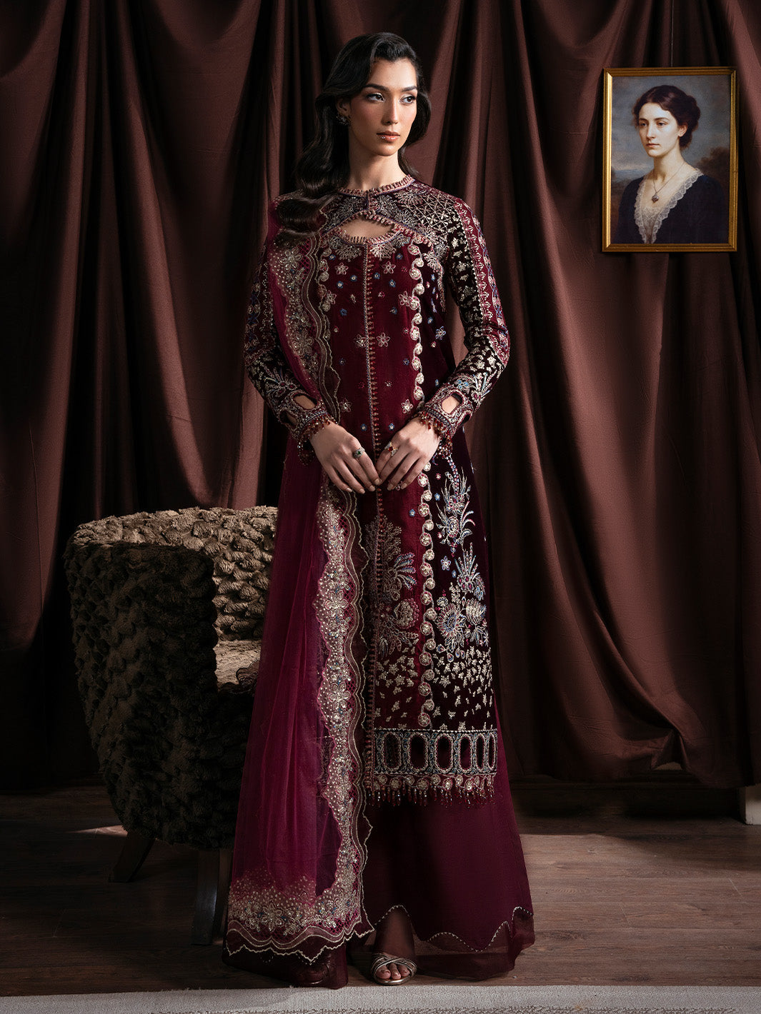 Faiza Faisal | Solene Luxury Velvets | RAVENA - by Libasekhas UK - Registered Vendor of : Faiza Faisal - 100% Original Designer Dress