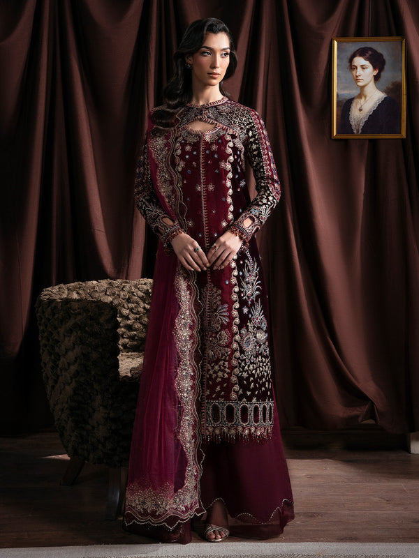 Faiza Faisal | Solene Luxury Velvets | RAVENA - by Libasekhas UK - Registered Vendor of : Faiza Faisal - 100% Original Designer Dress