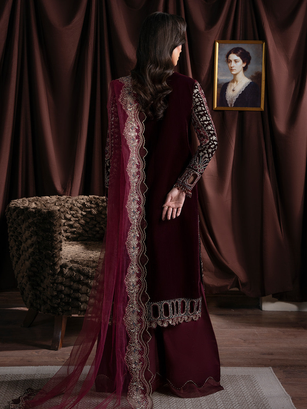 Faiza Faisal | Solene Luxury Velvets | RAVENA - by Libasekhas UK - Registered Vendor of : Faiza Faisal - 100% Original Designer Dress