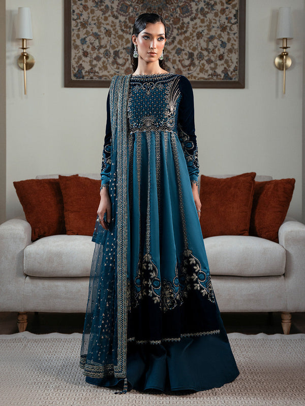 Faiza Faisal | Solene Luxury Velvets | CELESTINE - by Libasekhas UK - Registered Vendor of : Faiza Faisal - 100% Original Designer Dress