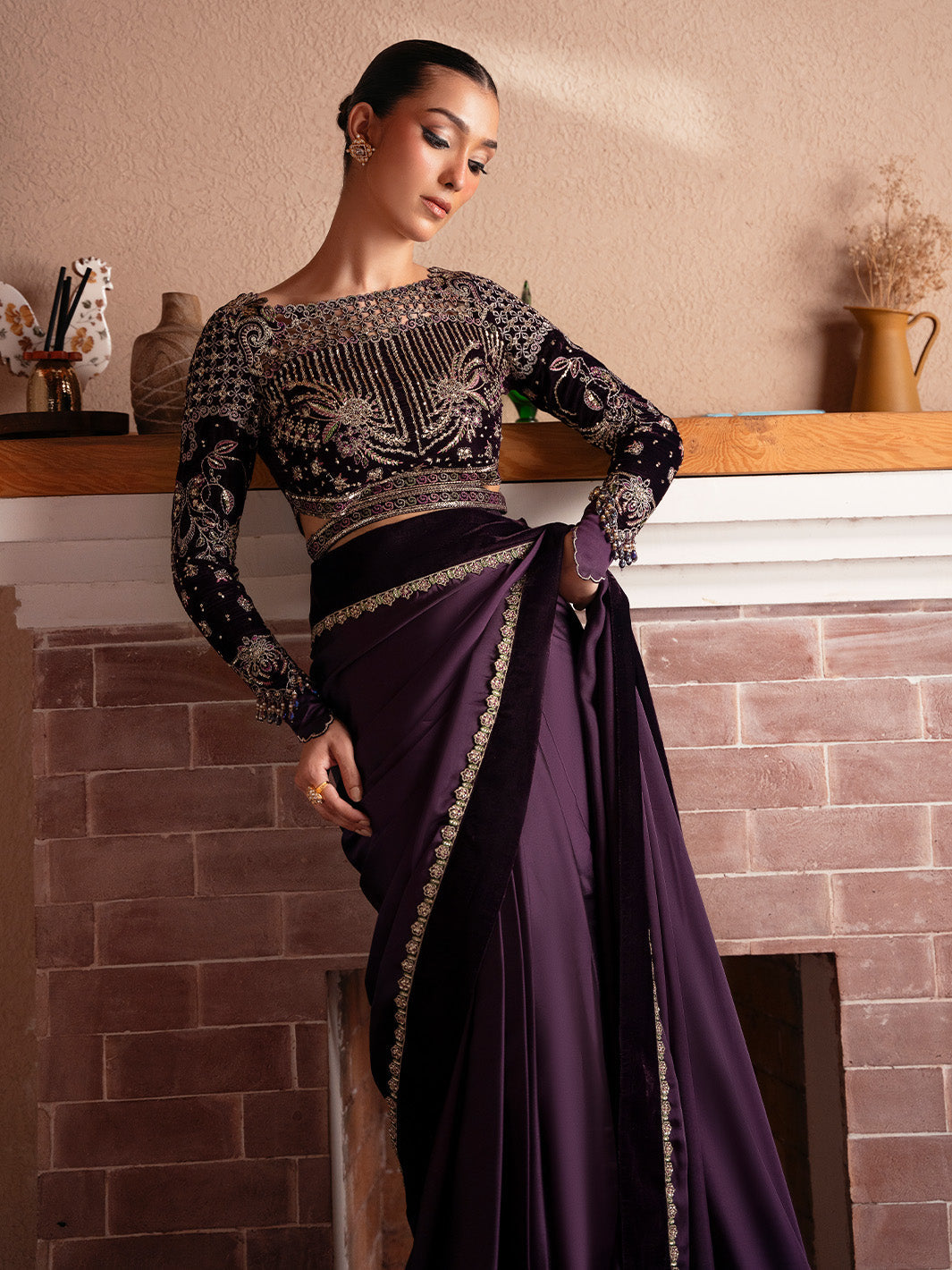 Faiza Faisal | Solene Luxury Velvets | VELORA - by Libasekhas UK - Registered Vendor of : Faiza Faisal - 100% Original Designer Dress